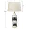 Hello Honey® Black & White Striped Ceramic Table Lamp